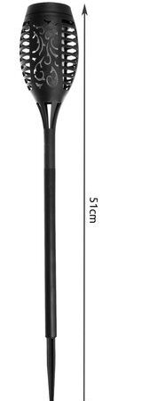 Liekkiä jäljittelevä LED-puutarhalamppu 51cm, kuva 6