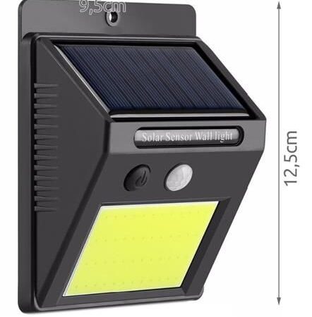 LED-valonheitin 48LED liiketunnistimella 9,5x12,5CM 7W aurinkopaneelilla, kuva 8