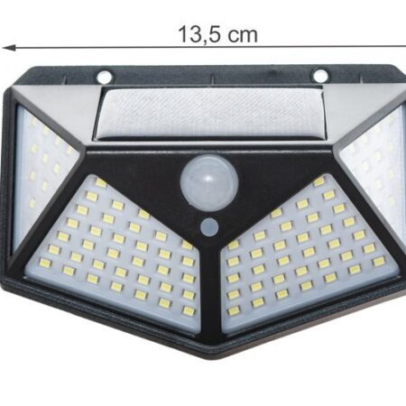 LED-valonheitin 100LED liiketunnistimella 13,5x10CM 7W aurinkopaneelilla, kuva 4