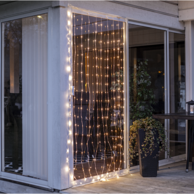 LED valoketju Sherrie 1Mx2M lämmin valkoinen