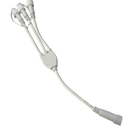 Jaotuskaabel - valgusketidele ja valguskardinatele (1 sisend, 3 väljundit) VALGE