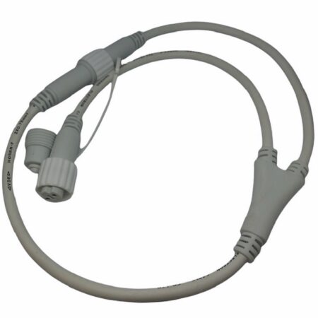 Jakokaapeli Y-valoketjuille ja valoverhoille (1 tulo, 2 lähtöä)