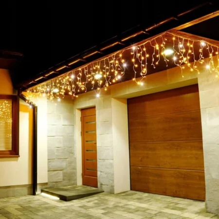 500LED valoverho lämmin valkoinen + valkoinen vilkkuva 22,5M