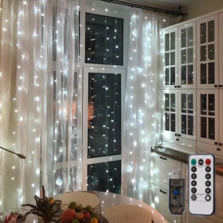 Valoverho MicroLED kylmä valkoinen 3Mx1M