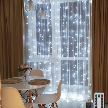 Valoverho MicroLED kylmä valkoinen 3Mx3M