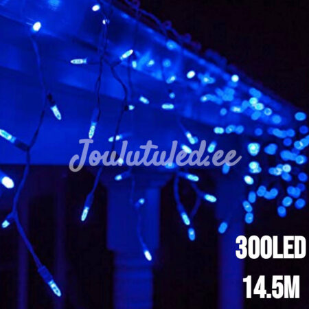 300LED-valoverho sininen 14.5M