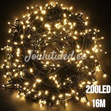 200LED jouluvalot lämmin valkoinen 16M