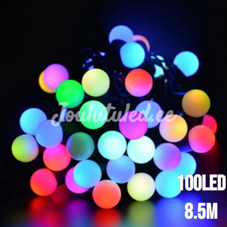 100LED pallonmuotoiset värikäs 9M