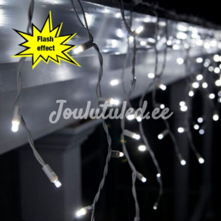 100LED valguskardin VILKUV külm valge + külm valge 5.5M