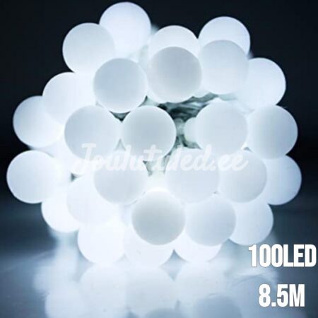 100LED pallonmuotoiset valot kylmä valkoinen 9M