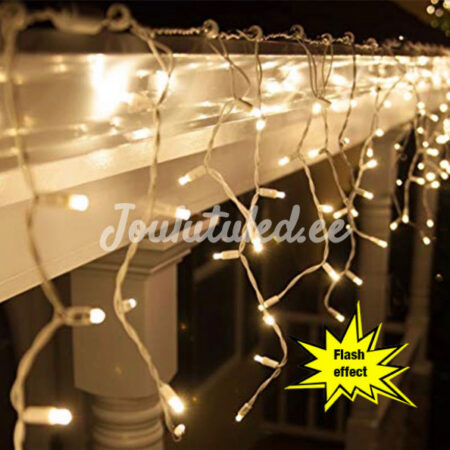 300LED-valoverho lämmin valkoinen + vilkkuva kylmä valkoinen 14.5M