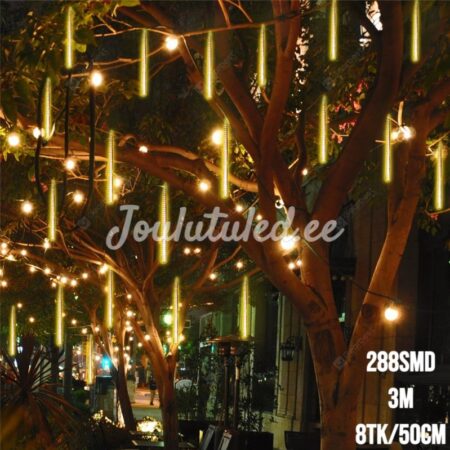 Jouluvalot "sadepisarat" lämmin valkoinen 3.5M