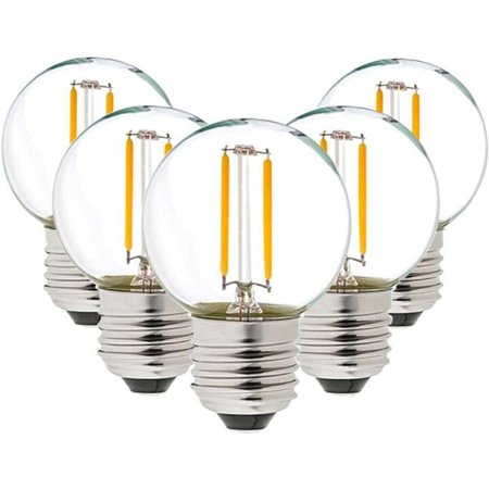 LED-lamppu 1W G45 E27 lämmin valkoinen läpinäkyvä