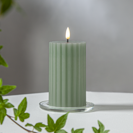 Vahakynttilä LED Flamme Stripe vihreä 15cm
