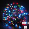 100LED jouluvalot värikäs 8M