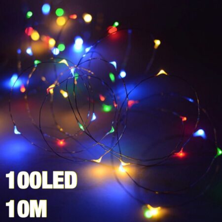 100LED koristeelliset jouluvalot värikäs 10M