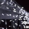 200LED-valoverho kylmä valkoinen 9,5M