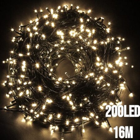 200LED jouluvalot lämmin valkoinen 16M