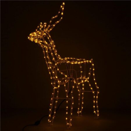 Poronmuotoinen koriste 90cm lämmin valkoinen