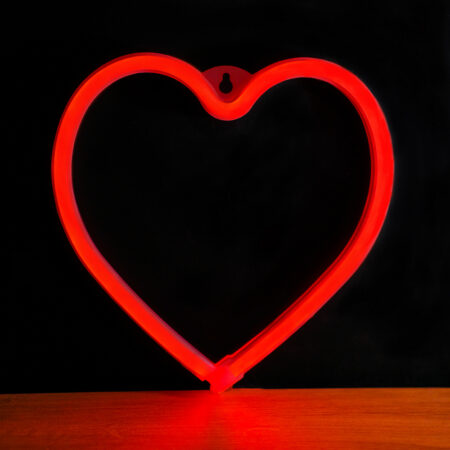 Neon LED Light punainen20*21 cm USB/akuilla, kuva 2