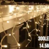 300LED-valoverho lämmin valkoinen 14,5M
