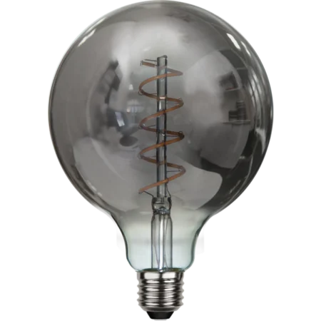 LED-polttimo G125 E27 tummennetulla mustalla lasilla