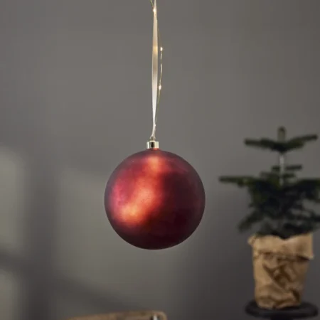 LED-lasipallo "Bliss" punainen Ø 20 cm
