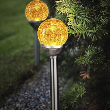 Aurinkokennolla toimiva puutarhavalaisin ”Roma” 2 kpl 26 cm