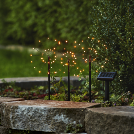 Aurinkoenergia puutarhavalaisin "Hedgehog" 3kpl 3M 90LED 40cm