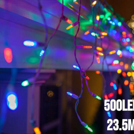 500LED-valoverho värikäs 23,5M