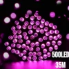 500LED jouluvalot vaaleanpunainen 35M