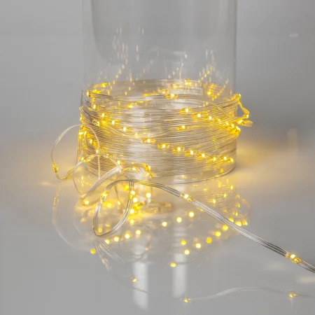 480LED joulukuusen valosarja läpinäkyvällä johdolla, lämmin valkoinen