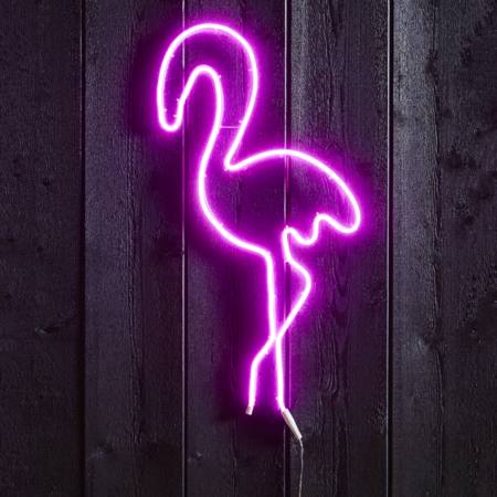 Neon-LED-koristevalaisin ”Flamingo” 35 x 74 cm