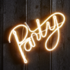 Neon LED Light "Party" lämmin valkoinen 50*30 cm