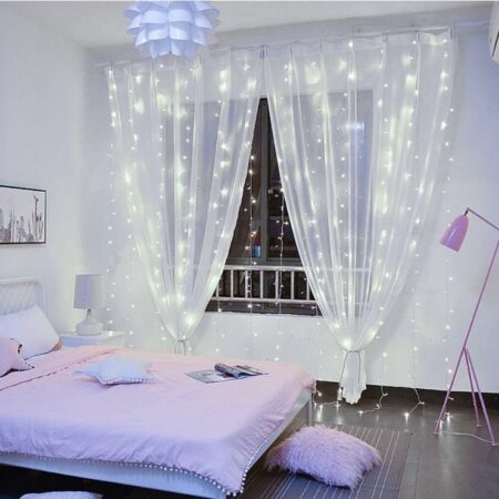 Valoverho 300LED kylmä valkoinen 3Mx3M