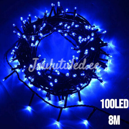 100LED jouluvalot sininen 8M
