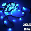 200LED pallonmuotoiset valot sininen 16,5M