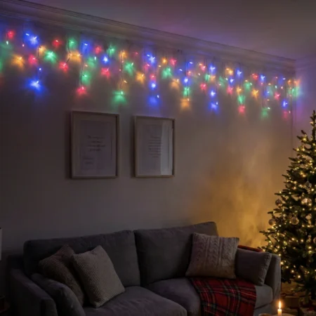 100LED-valoverho värikäs 5,5M