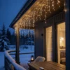 200LED-valoverho lämmin valkoinen 9,5M