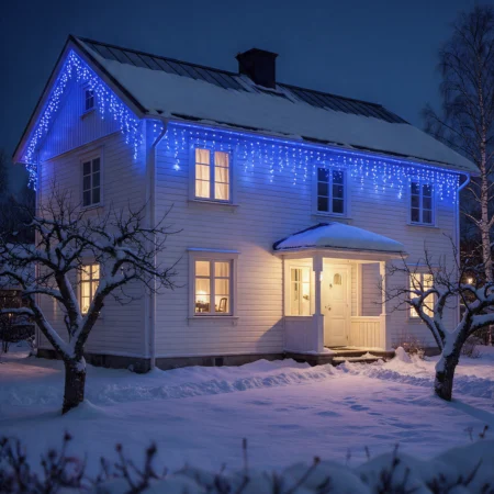 300LED-valoverho sininen 14,5M
