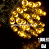 100LED jouluvalot keltainen 8M