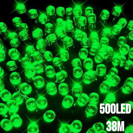 500LED jouluvalot vihreä 35M