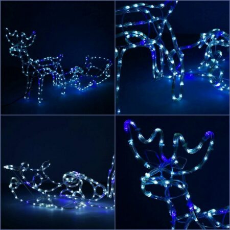 LED-poro reellä kylmä valkoinen + sininen vilkkuva, kuva 4