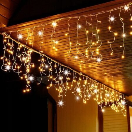 500LED valoverho lämmin valkoinen + valkoinen + kaukosäädin 22.5M