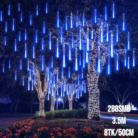 Jouluvalot "Raindrops" sininen 3,5M
