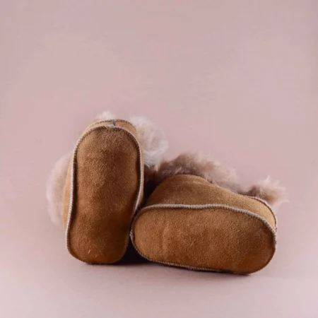 Vauvan lampaannahkatossut Soft, vaaleanruskea