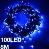 100LED jouluvalot sininen 8M