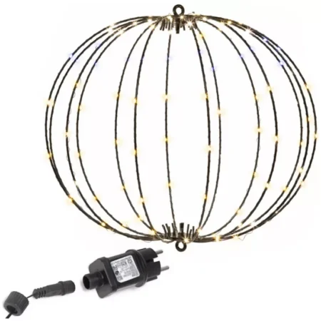 LED-valopallo 42,5 cm, 112 LED, lämmin valkoinen