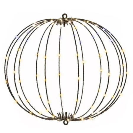LED-valopallo 42,5 cm, 112 LED, lämmin valkoinen