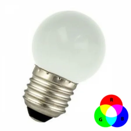 LED-polttimo 1W G45 E27 RGB